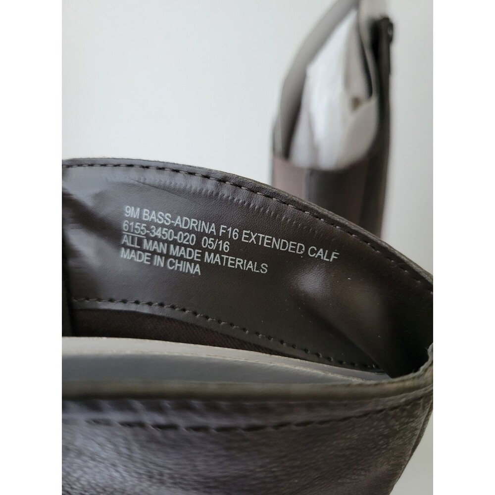 G.H. Bass & Co. Adrina Knee High Leather Riding Boots Gray Brown Wide Calf W 9M - Picture 13 of 16